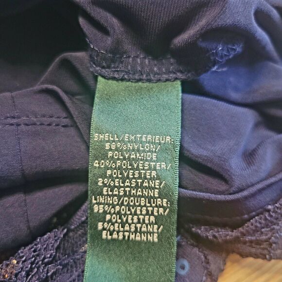 Ralph Lauren Women's Formal Dress Size 12 Navy Blue Sequins Cowl Neck New W Tags - Picture 16 of 16